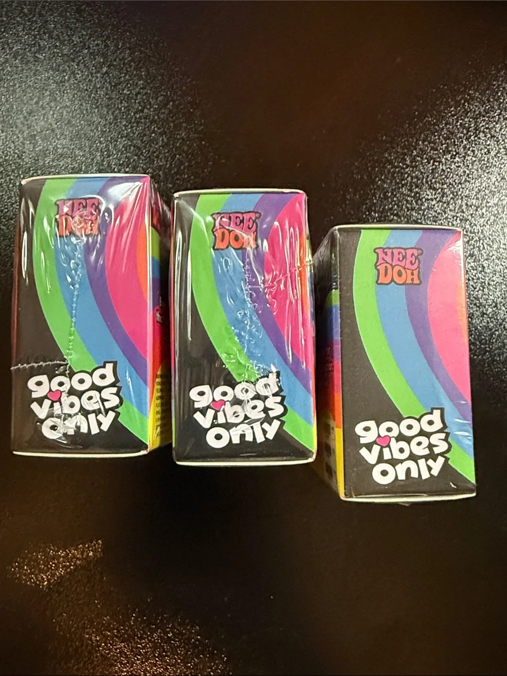 Needoh Set of 3!!!!!! Viral Good Vibes Only Heart Stress Balls - MINI - Picture 3 of 5